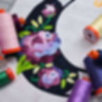 detail shot of The Rose Moon Applique