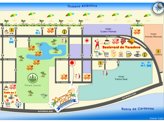Carte du secteur Nouveau Boulevard et Parque Josone