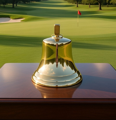 Brass Warning Bell Engraved Price from | Day Links - Golf