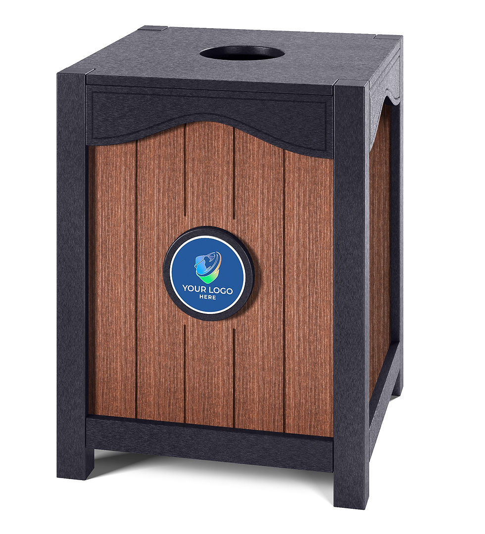 Thumbnail: Wood Effect Litter Bin with Logo