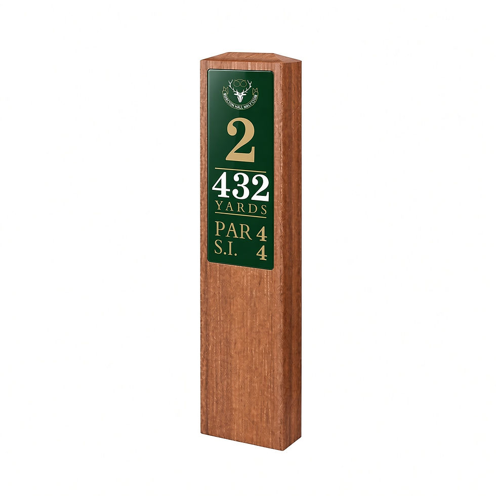 Thumbnail: Single Tee Marker Post Wood Effect