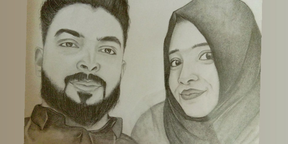 Thumbnail: Couple Pencil Portrait