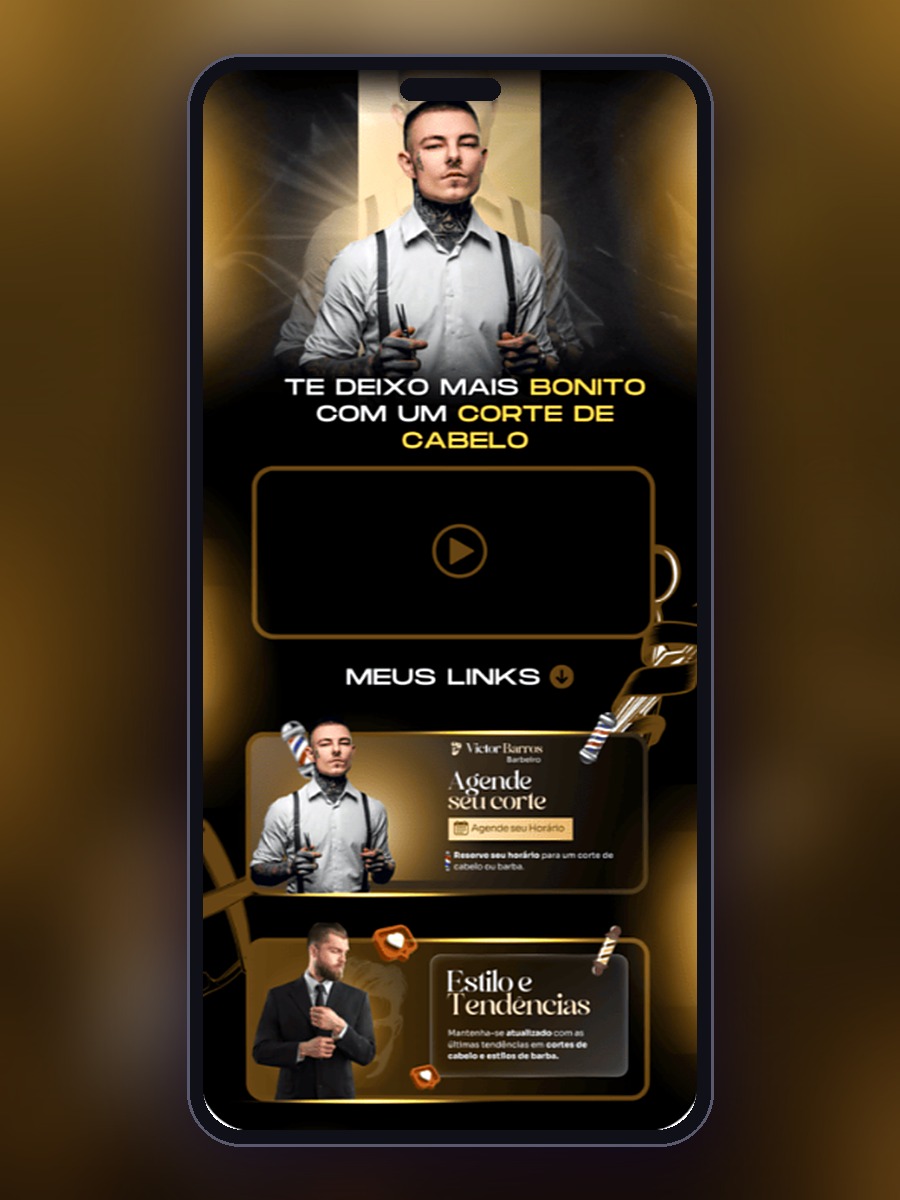 Bio Premium de barbearia criada pela INOVA IA