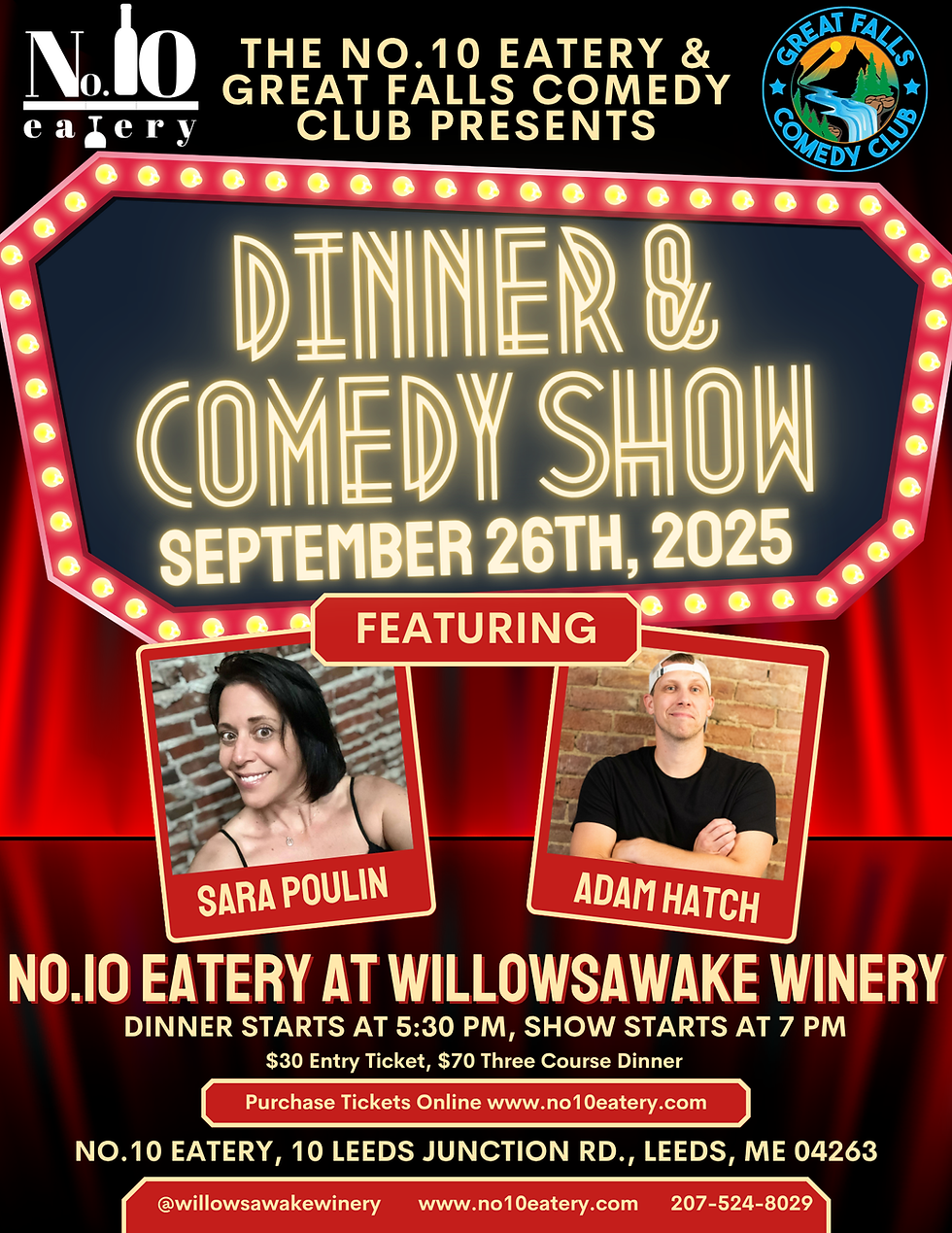 WillowsAwake Winery & Great Falls Comedy Club Comedy Dinner