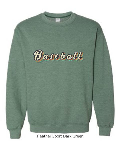Thumbnail: Retro Lettered Baseball Crewneck Sweatshirt