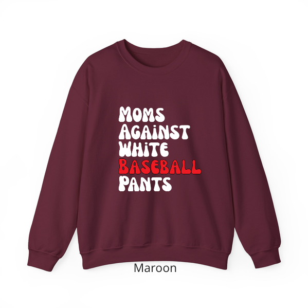 Thumbnail: White Baseball Pants Crewneck Sweatshirt
