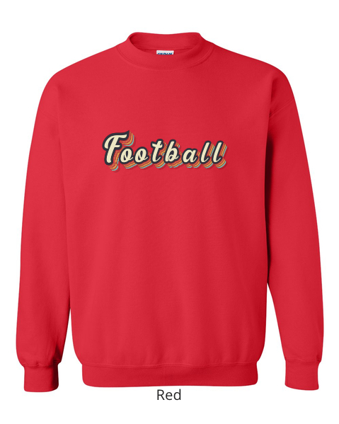 Thumbnail: Retro Lettered Football Crewneck Sweatshirt