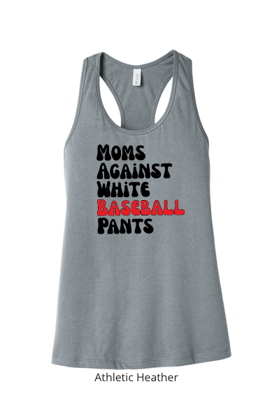 Thumbnail: White Baseball Pants Racerback Tank Top