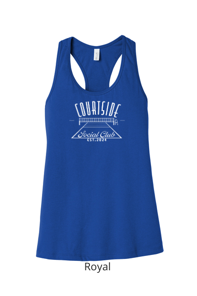 Thumbnail: Court Side Social Club Volleyball Racerback Tank Top