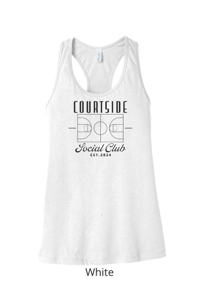 Thumbnail: Court Side Social Club Basketball Racerback Tank Top