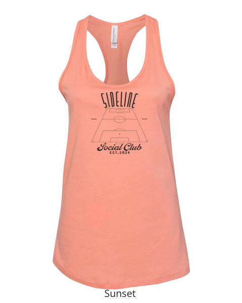 Thumbnail: Sideline Social Club Soccer Racerback Tank Top