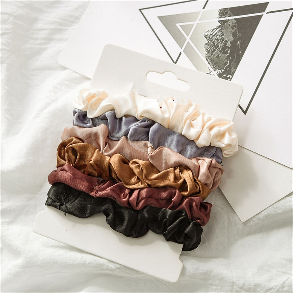 Satin Scrunchies (6 pcs)