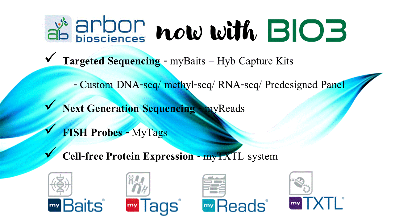 Arbor Biosciences now with Bio3 Scientific S/B