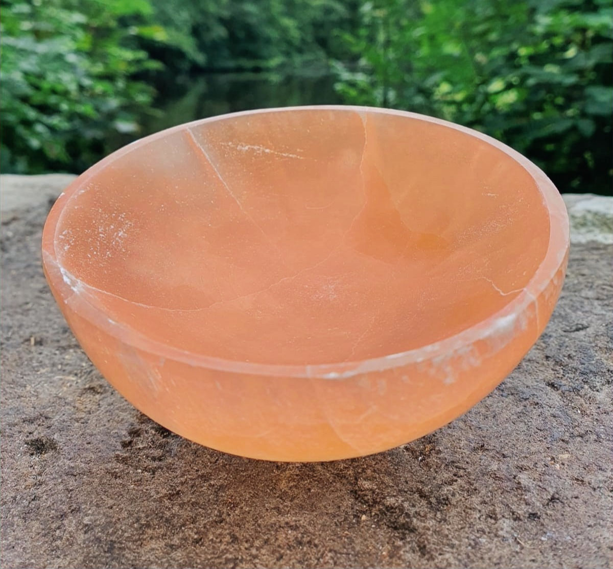Orange Selenite Crystal Charging Bowl