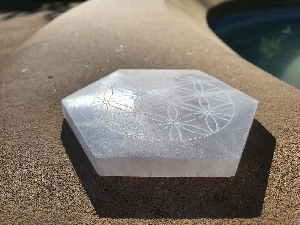 Hexagon Flower Of Life Crystal Charging Grid Angle