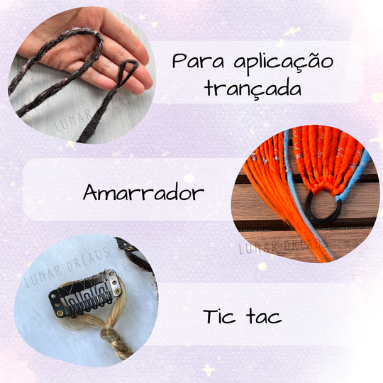 Miniatura: Dread removível arco-íris unitário