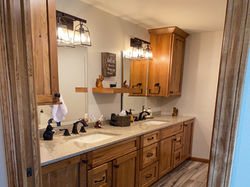 Remodeled bathroom, beautiful cabinets