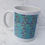 Thumbnail: Aqua Carnation Pattern Mug