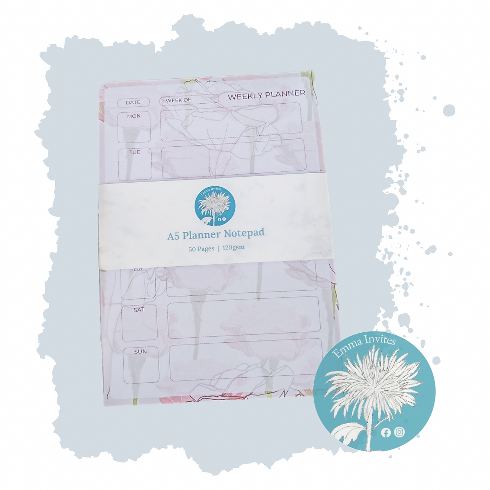 Roses weekly planner notepad