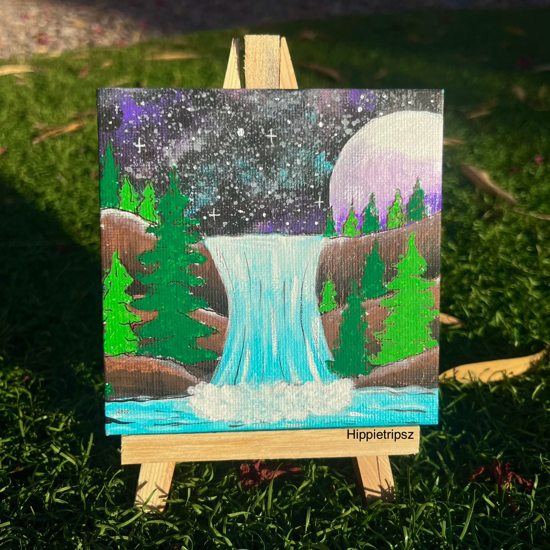 Waterfall of the Moon Acrylic Canvas