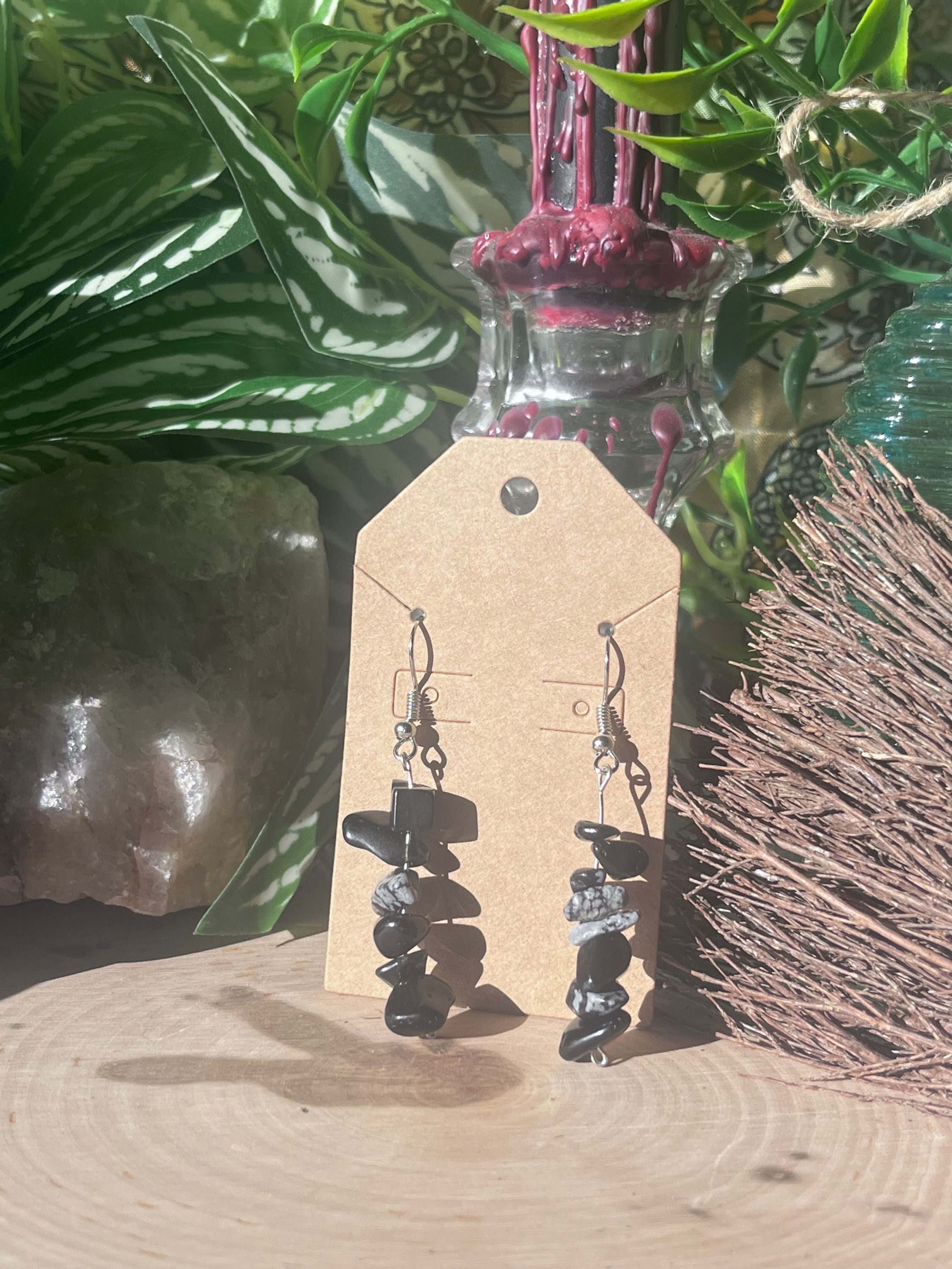 Onyx Crystal Earrings