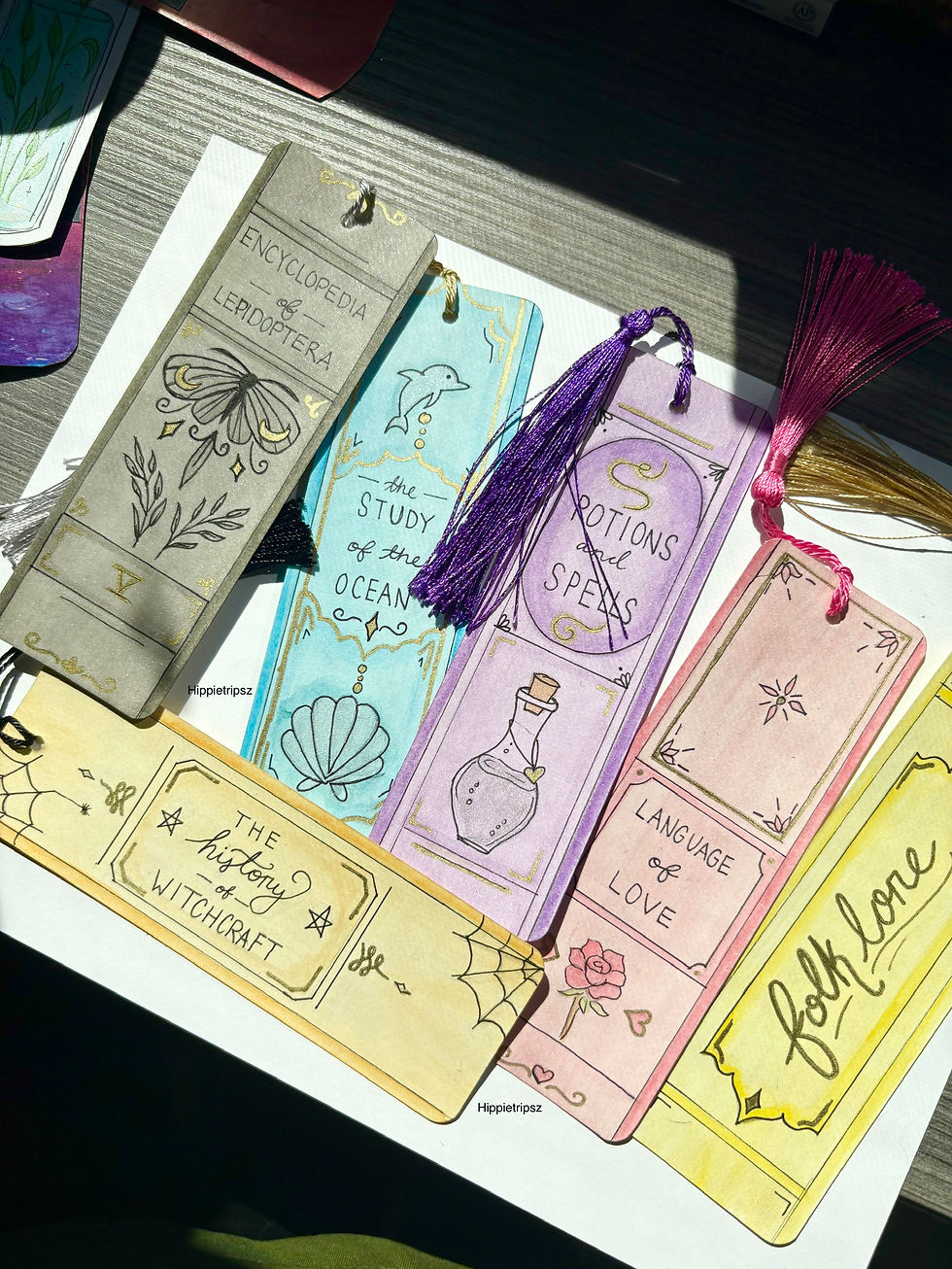 Thumbnail: Witchy Book Spine Bookmarks 
