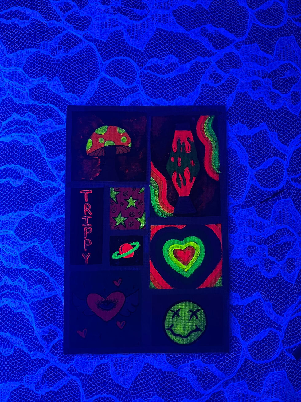 Thumbnail: Trippy Collage Original Canvas 