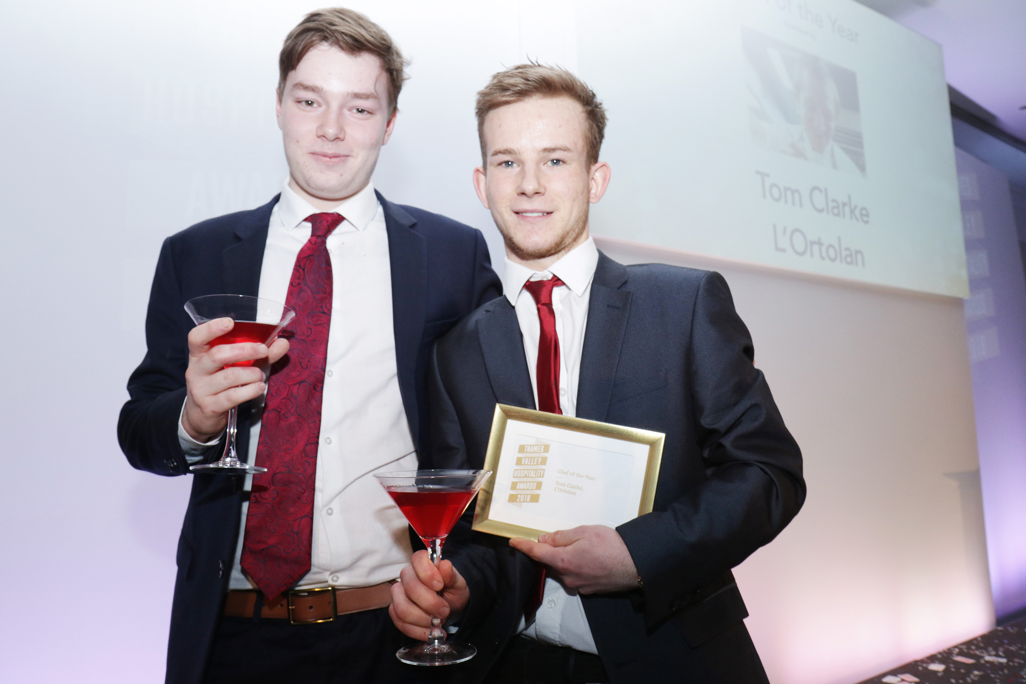 Tom Clarke chef of Year two of his team Simon Brailli and Oliver James