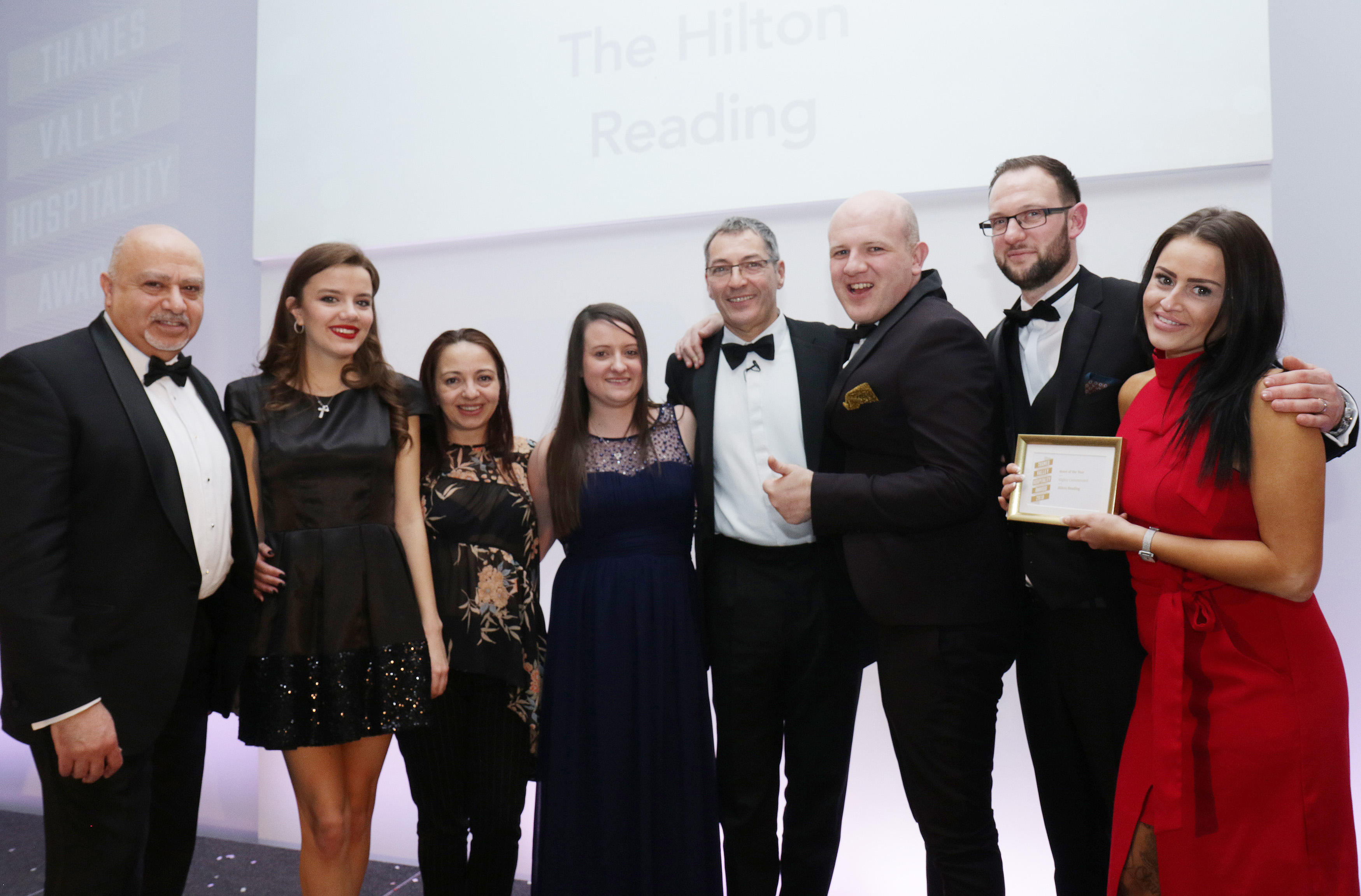 Hilton Reading team with their Highly commended in Hotel of Year