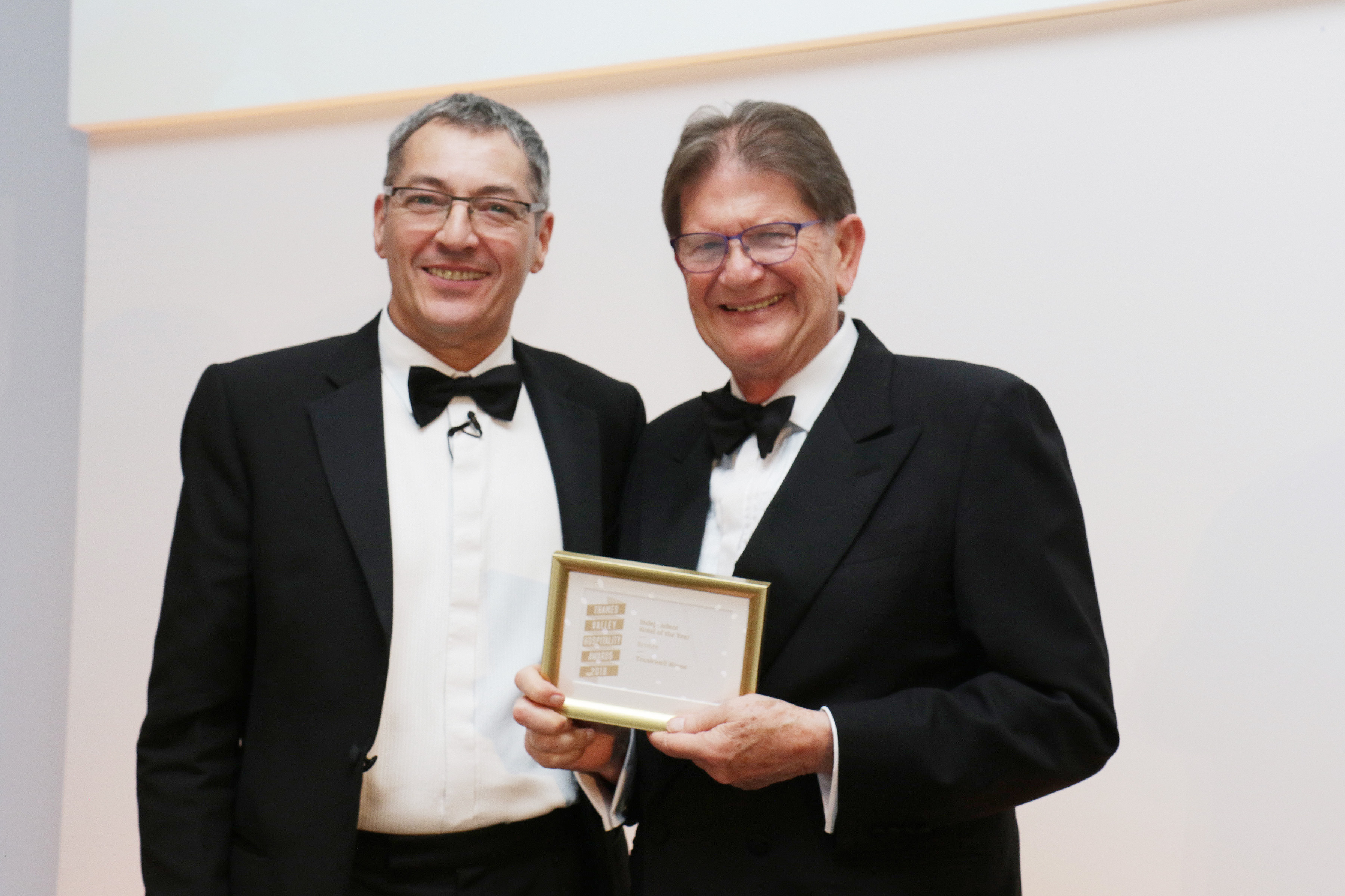 Sir John Madejski picks up Trunkwell Manor's bronze for Independent Hotel of Year