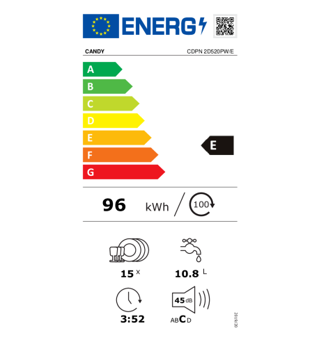 Lave Vaisselle - 15 Couverts - CANDY / Pose libre