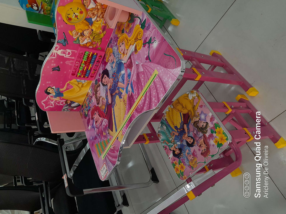 Miniatura: Secretaria Infantil com Desenho + Cadeira