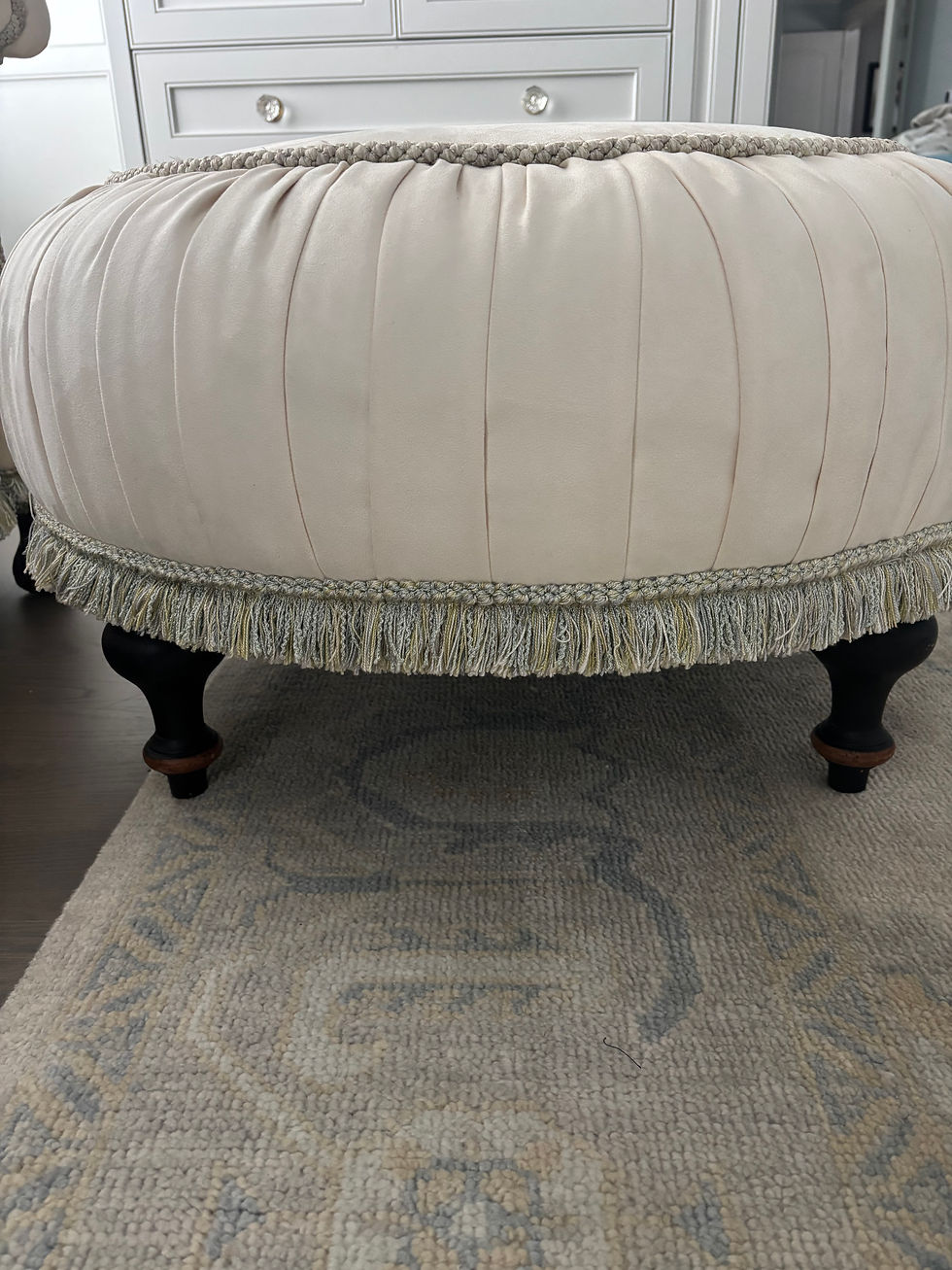 Thumbnail: Custom Upholstered Lounge Chair & Ottoman
