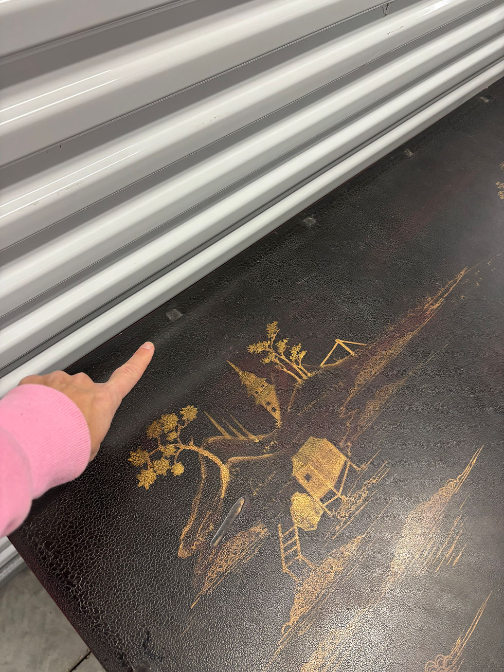 Thumbnail: Drexel Heritage Chinoiserie Style Executive Desk