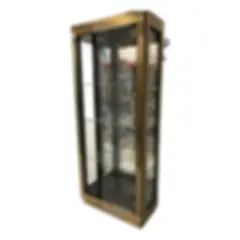 1970s Brass Vitrine Display Cabinet by Mastercraft