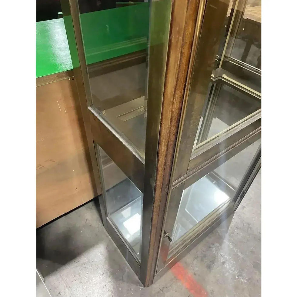 Thumbnail: Vintage Rare Brass Vitrine Display Cabinet by Mastercraft