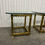 Thumbnail: Midcentury Mastercraft Brass Hollywood Regency Style Accent Side Tables- A Pair