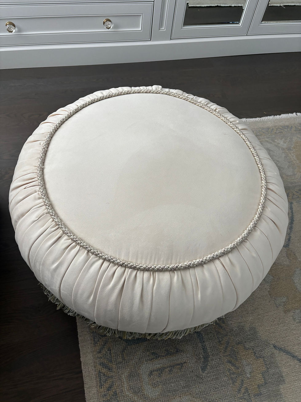 Thumbnail: Custom Upholstered Lounge Chair & Ottoman