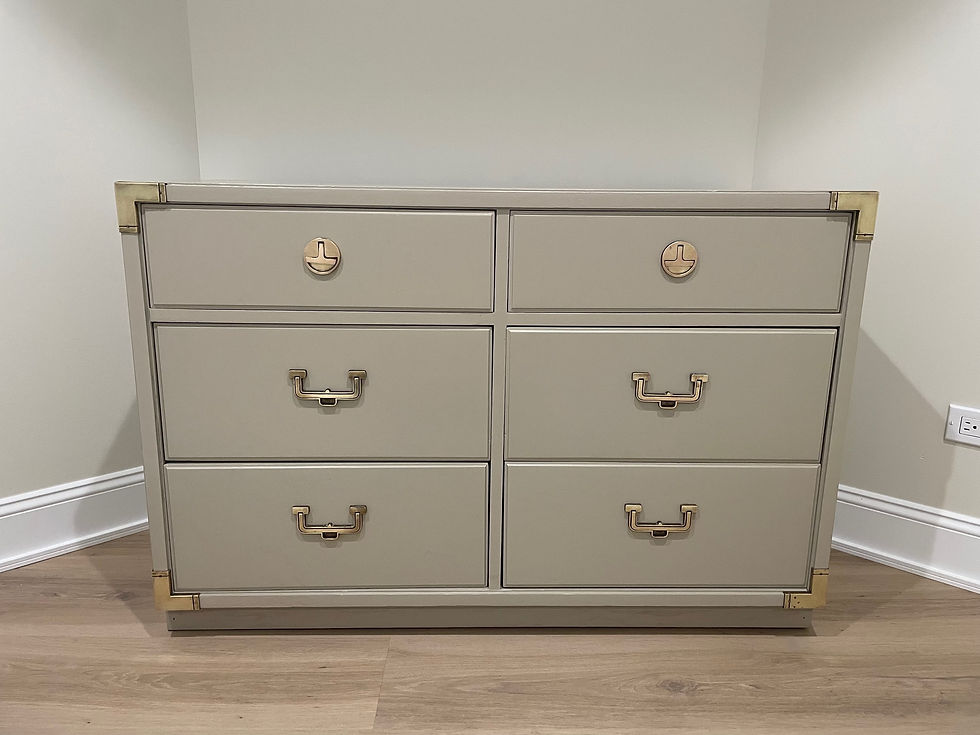 Thumbnail: Late 20th Century Campaign Style Dresser by Thomasville