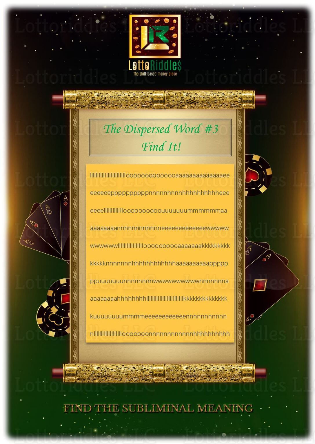 The Dispersed Word #3 ($240)