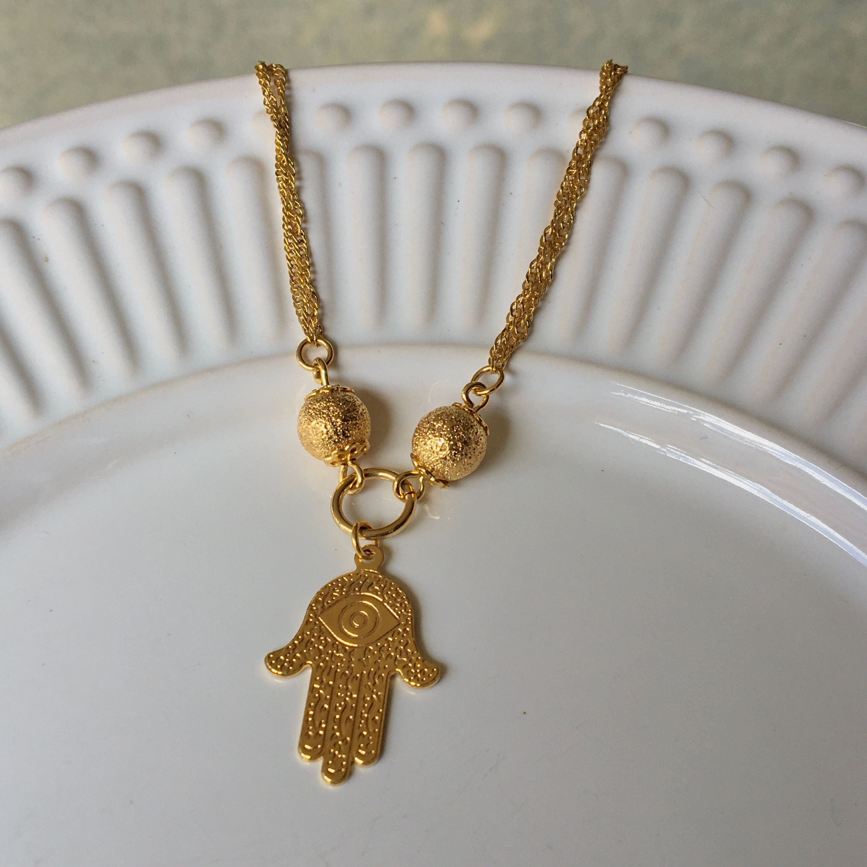 Pulseira 2 Bolas Mão de Fátima