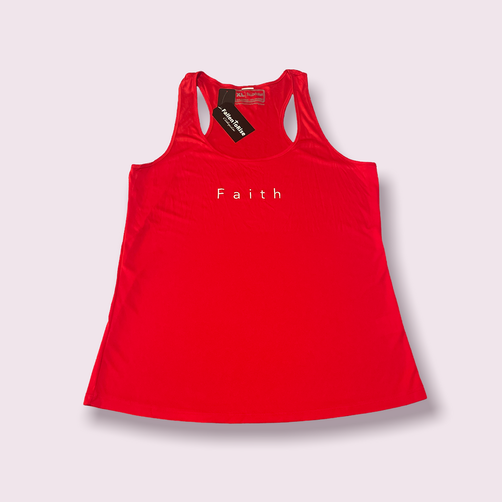 Thumbnail: Womens (Faith) Sport Tank-top (Red)