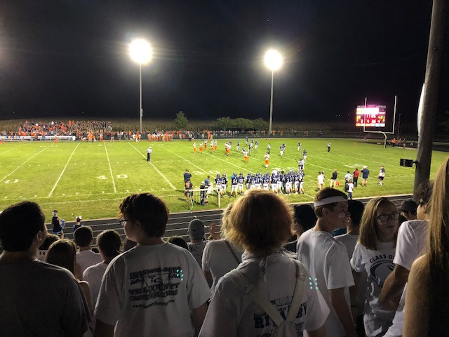 The view from the Prairie Central student section Friday night / EOCI photo by Rebecca Casson.