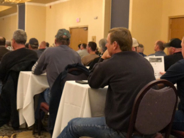 Local farmers attend a dicamba training session in Bloomington last Friday / CIFN photo.