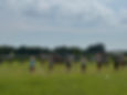 Band members learn drill during marching band camp at Fairbury this week.