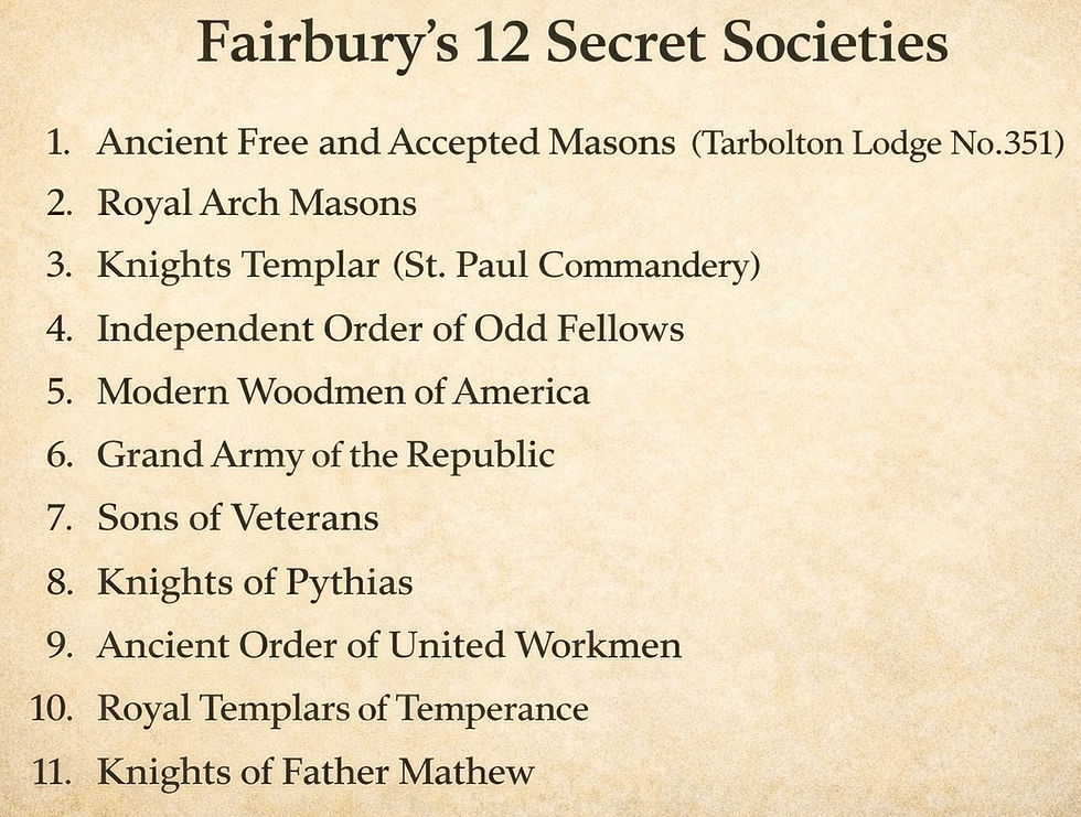 Early Fairbury secret societies