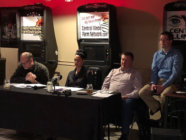 The panel at Tuesday's CIFN Ag Outlook Meeting in Fairbury / CIFN photo.