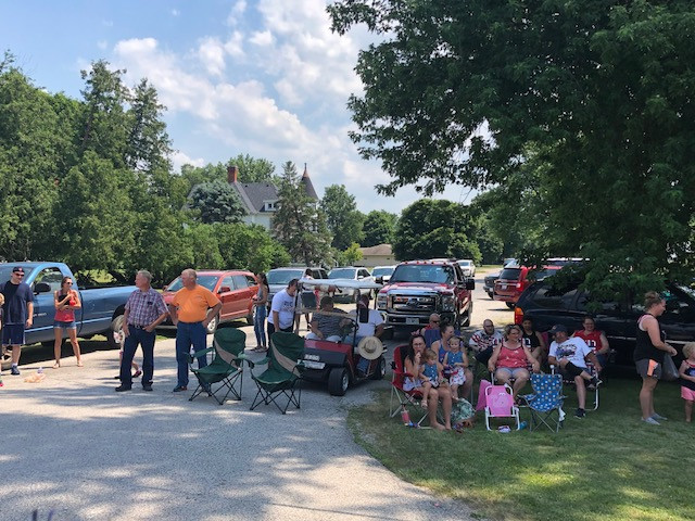 A crowd gathers to watch Saturday's Chenoa Fourth of July parade.