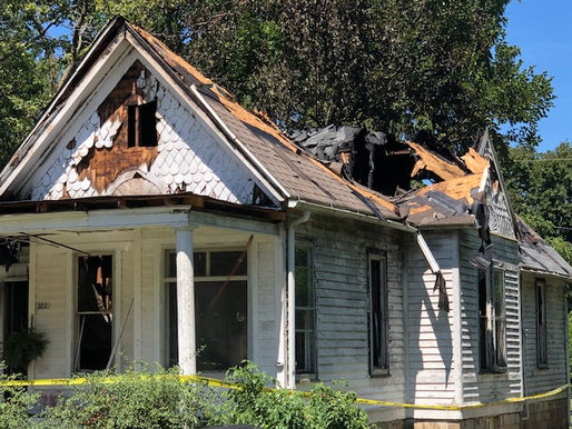 House damaged by fire