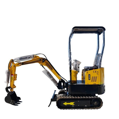 TYPHON TERROR X STORM Mini Excavator – 1 Ton Trench Digger with Canopy, Hydrauli